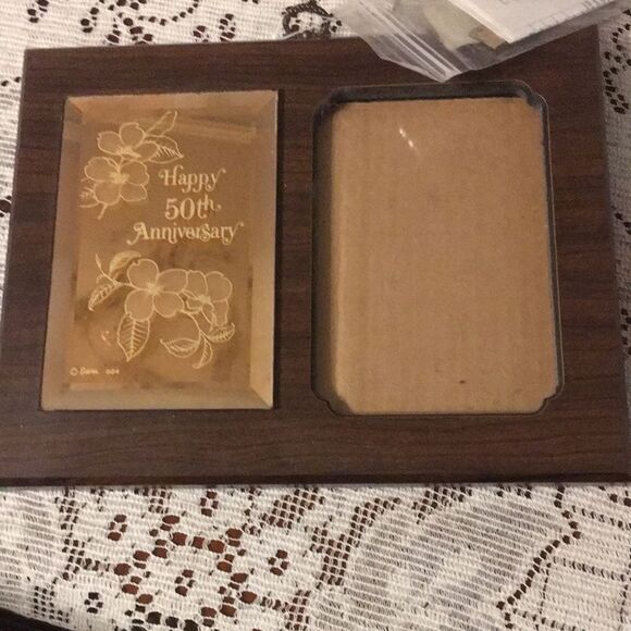 Wooden 50th Anniversary Picture Frame - Picture 1 of 7